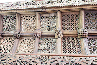 Coving panels on the rood screen, Llananno.